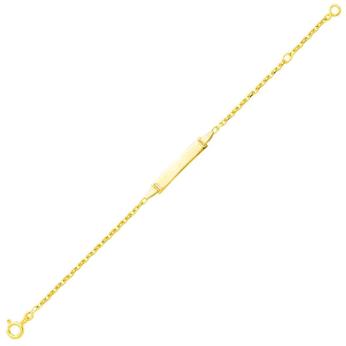 Gourmette Baptême Or Jaune à Graver Kazuko – Image 2