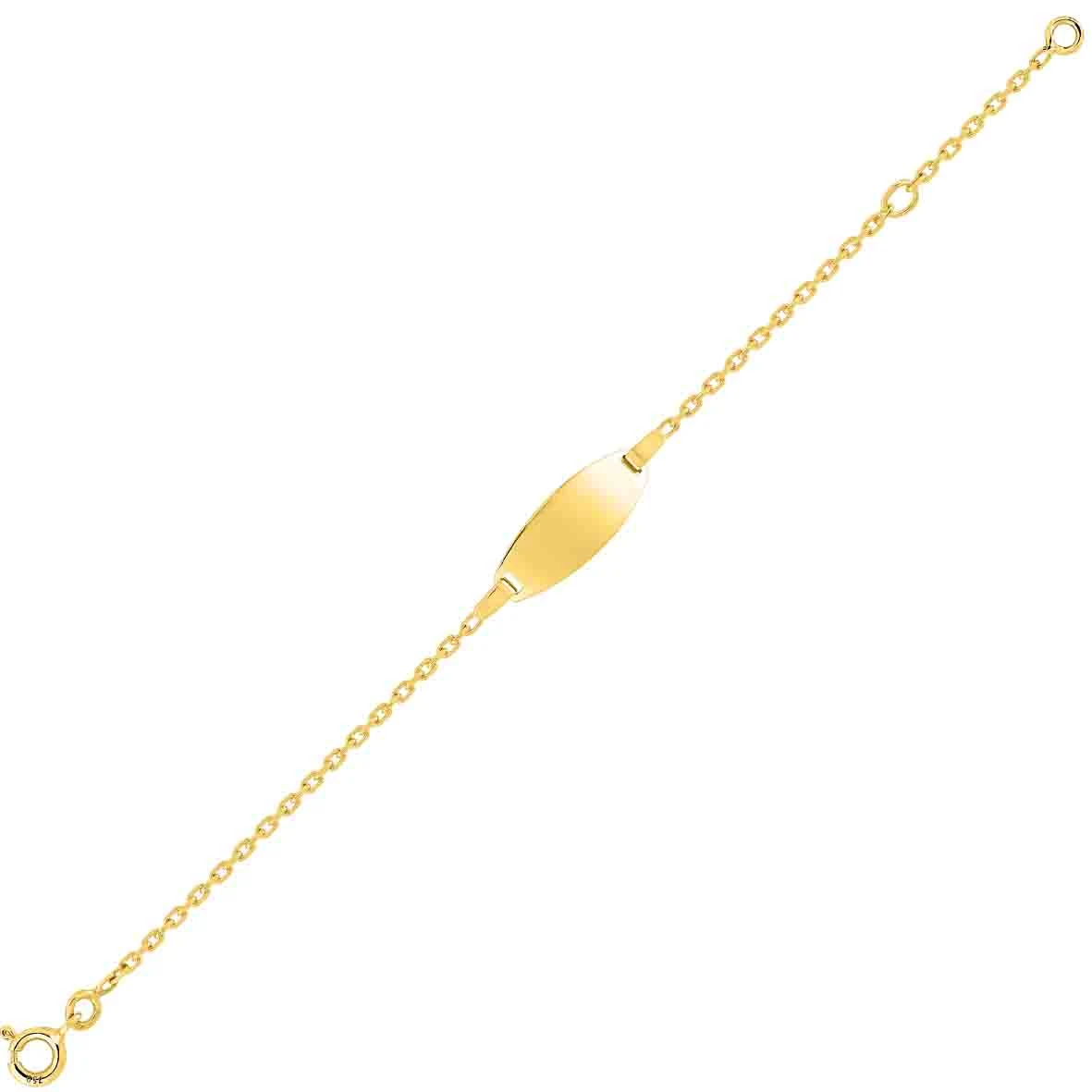 Gourmette Baptême Or Jaune à Graver Lara – Image 3