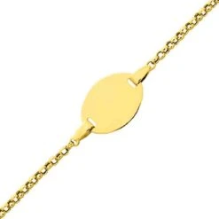 Gourmette BaptĂȘme Or Jaune Ă Graver Mara