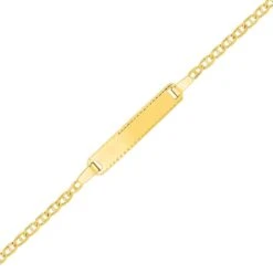 Gourmette Baptême Or Jaune à Graver Oriane