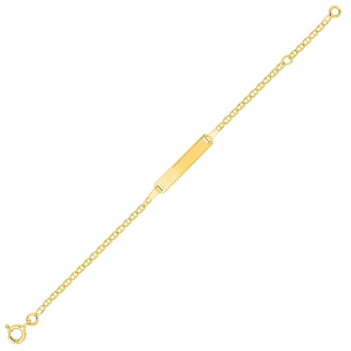 Gourmette Baptême Or Jaune à Graver Oriane – Image 3