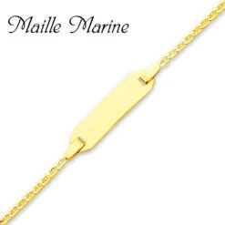 Gourmette Baptême Or Jaune à Graver Roseline
