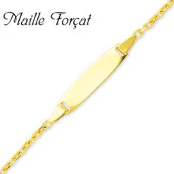 Gourmette Baptême Or Jaune à Graver Sarah