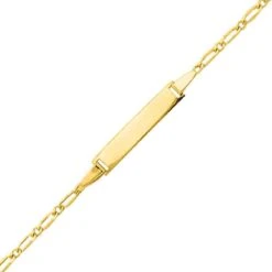 Gourmette Baptême Or Jaune à Graver Tadaki