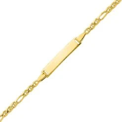 Gourmette Baptême Or Jaune à Graver Vahiria