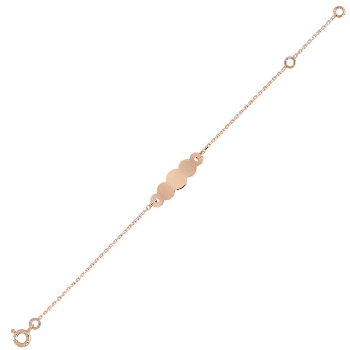 Gourmette Baptême Or Rose à Graver Eclatante