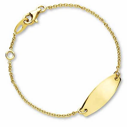 Gourmette Bébé Plaque Ovale Augis En Or Jaune Idylle J4891X0000