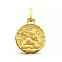 Médaille Ange De Raphaël Or Jaune 14 Mm Mahée J5113X0000