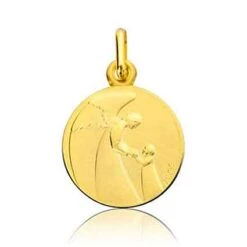 Médaille Ange Gardien Enfant Or Jaune 16 Mm Thalicia J9413X0000