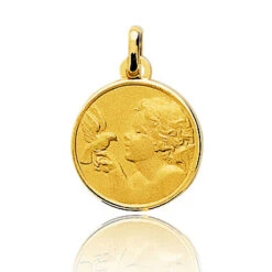 Médaille Ange Or Jaune 16 Mm Nina - 660111