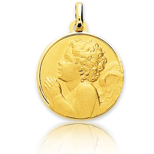 Médaille Ange Or Jaune 18 Mm Anthea - 20418