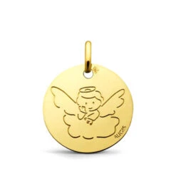 Médaille Ange Sur Nuage Or Jaune 14 Mm Loana J5159X0000