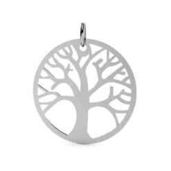 Médaille Arbre De Vie Or Blanc - 22 Mm -Éléannor - XP2107G