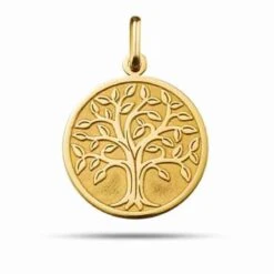 Médaille Arbre De Vie Or Jaune - 17 Mm -Justine - 248400231