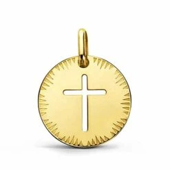 Médaille Croix Ajourée Augis En Or Jaune 16 Mm Rachel J9400X0000