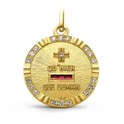 Médaille D'Amour L'Unique Augis Or Jaune 22 Mm Azaly - J5018X0000
