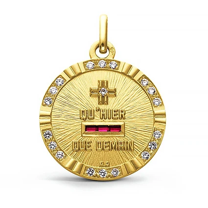 Médaille D'Amour L'Unique Augis Or Jaune 22 Mm Azaly - J5018X0000