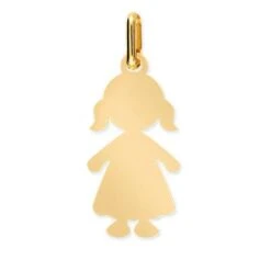 Médaille Fille Or Jaune - -Flamboyante - XP2091