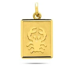 Médaille Pendentif Zodiac Cancer Or Jaune Emmanuelle