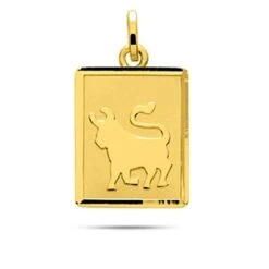 Médaille Pendentif Zodiac Taureau Or Jaune Myriam