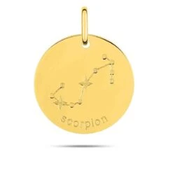 Médaille Pendentif Zodiaque Scorpion Or Jaune Délicatesse