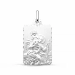 Médaille Saint Christophe Or Blanc- G2646X0000