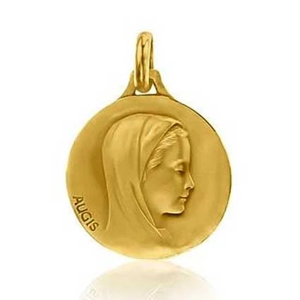 Médaille Vierge Au Voile Augis En Or Jaune 16 Mm Lorie J4932X0000