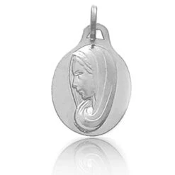 Médaille Vierge Or Blanc Leïla -20727G