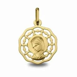 Médaille Vierge Or Jaune 16 Mm Heidi -1825105