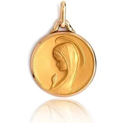 Médaille Vierge Or Jaune 17 Mm Alisa -XR3227