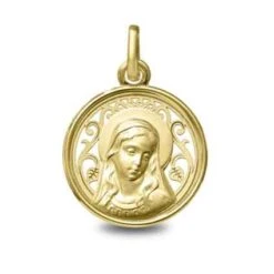 Médaille Vierge Or Jaune 18 Mm Kalima -1280111