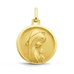 Médaille Vierge Priante En Or Jaune 18 Mm Roxanne J5107X0000