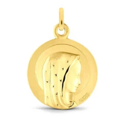 Médaille Vierge Stella Maris En Or Jaune 18 Mm Marilyne J10098X000