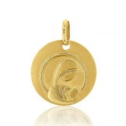 Médiaille Vierge à L'Enfant En Or Jaune 16 Mm Isako J5152X0000