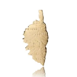 Pendentif Corse Carte Or Blanc Ocella - XPFV1