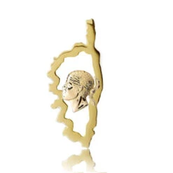 Pendentif Corse Tête De Maure Or Blanc Diana - XPGV3T1