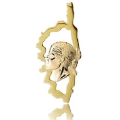 Pendentif Corse Tête De Maure Or Blanc Elise - XPGV4T13