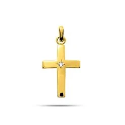 Pendentif Croix Or Jaune Marea
