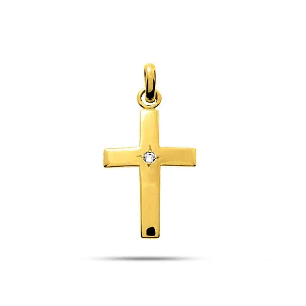 Pendentif Croix Or Jaune Marea