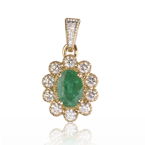 Pendentif émeraude Diamant Gabriela - PE4457-E