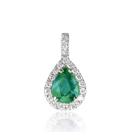 Pendentif émeraude Diamant Isalie - PE4271-EM
