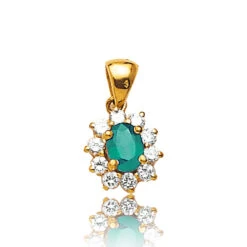 Pendentif émeraude Diamant Théia - PE 1866-EM
