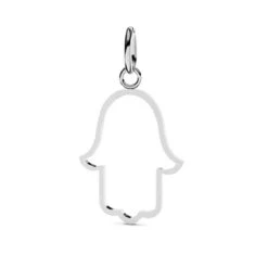 Pendentif Main De Fatma En Or Blanc - Paola -XPB720G