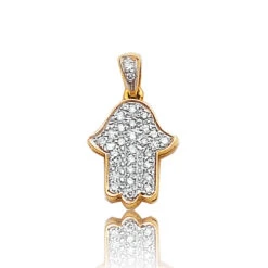 Pendentif Main De Fatma En Or Jaune - Eshana -PE3003