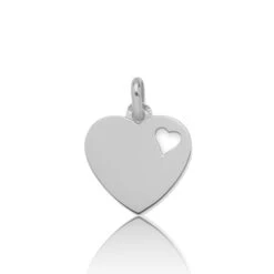 Pendentif Or Blanc Coeur Or Blanc - -Fiona - 9K631.5G
