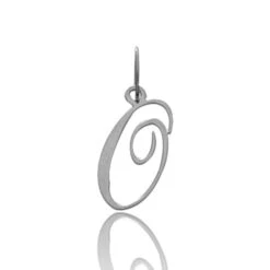 Pendentif Or Blanc Initiale O Exquise