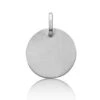 Pendentif Or Blanc Rond Or Blanc - -Caresse - V5G