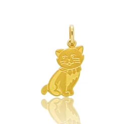 Pendentif Or Jaune Chaton Or Jaune - -Charlotte - P125