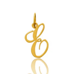 Pendentif Or Jaune Initiale E Jasmine