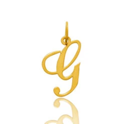 Pendentif Or Jaune Initiale G Debora